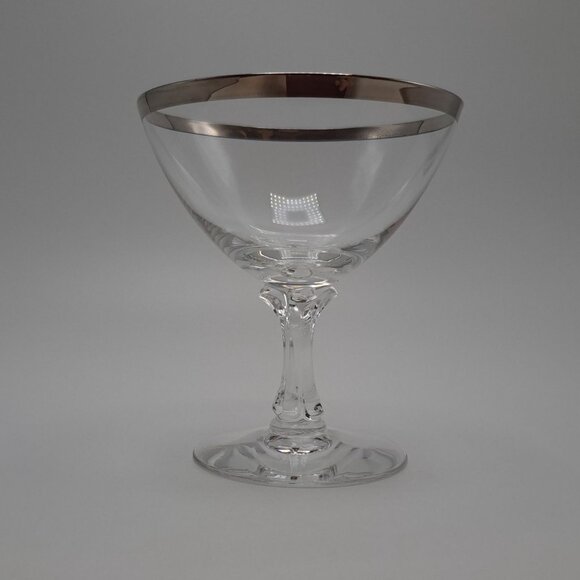 Fostoria Wedding Ring Clear Crystal Tall Sherbet Champagne Glass - Picture 1 of 15